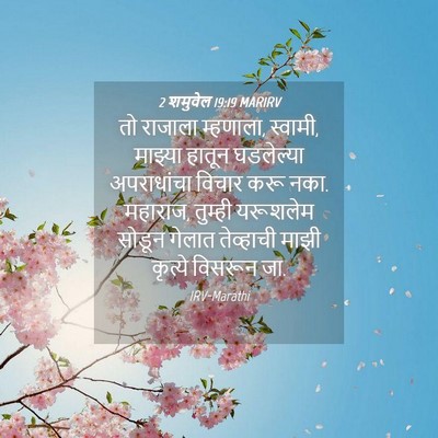 Picture 04 - 2 शमुवेल 19:19 MARIRV - तो राजाला म्हणाला, - Bible Verse Picture