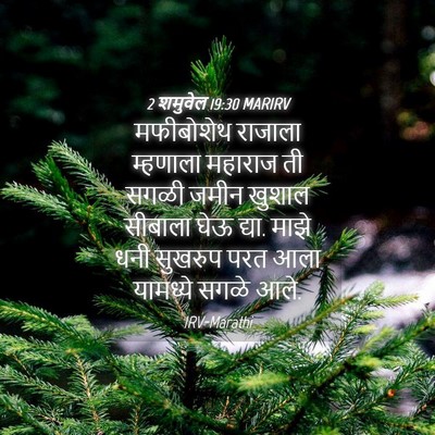 Picture 04 - 2 शमुवेल 19:30 MARIRV - मफीबोशेथ राजाला - Bible Verse Picture