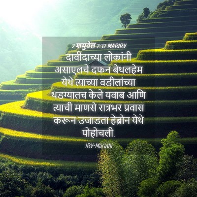Picture 04 - 2 शमुवेल 2:32 MARIRV - दावीदाच्या - Bible Verse Picture