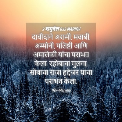Picture 04 - 2 शमुवेल 8:12 MARIRV - दावीदाने अरामी, - Bible Verse Picture