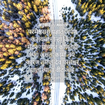 Picture 04 - अनुवाद 17:1 MARIRV - परमेश्वरास यज्ञात - Bible Verse Picture