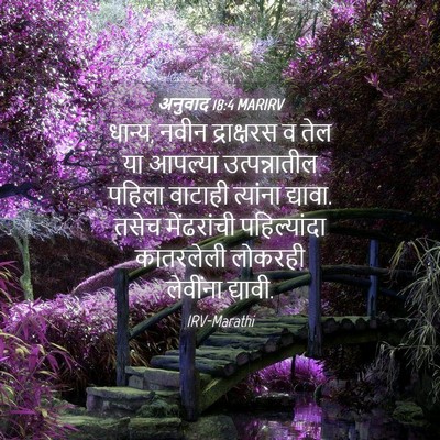 Picture 04 - अनुवाद 18:4 MARIRV - धान्य, नवीन - Bible Verse Picture