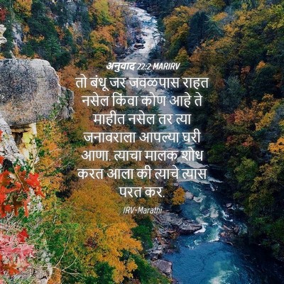 Picture 04 - अनुवाद 22:2 MARIRV - तो बंधू जर जवळपास - Bible Verse Picture