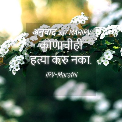 Picture 04 - अनुवाद 5:17 MARIRV - कोणाचीही हत्या - Bible Verse Picture