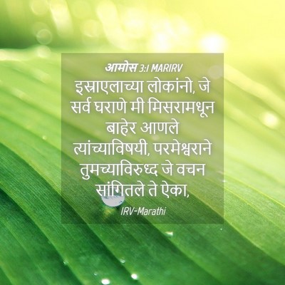 Picture 04 - आमोस 3:1 MARIRV - इस्राएलाच्या - Bible Verse Picture