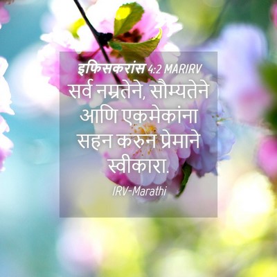 Picture 04 - इफिसकरांस 4:2 MARIRV - सर्व नम्रतेने, - Bible Verse Picture