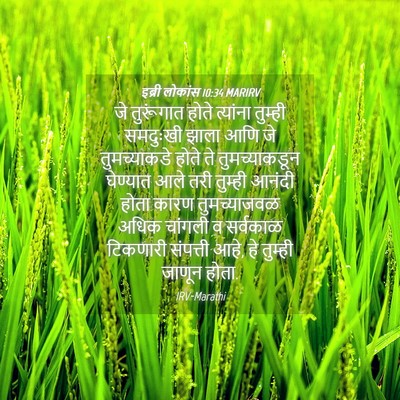 Picture 04 - इब्री लोकांस 10:34 MARIRV - जे तुरूंगात होते - Bible Verse Picture