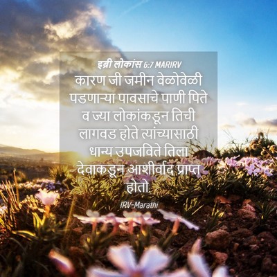 Picture 04 - इब्री लोकांस 6:7 MARIRV - कारण जी जमीन - Bible Verse Picture