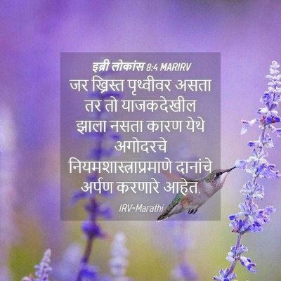 Picture 04 - इब्री लोकांस 8:4 MARIRV - जर ख्रिस्त - Bible Verse Picture