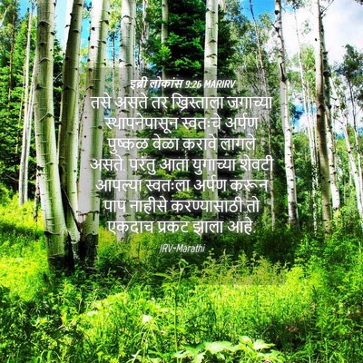 Picture 04 - इब्री लोकांस 9:26 MARIRV - तसे असते तर - Bible Verse Picture