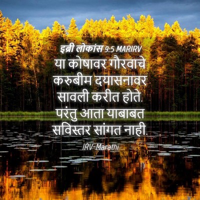 Picture 04 - इब्री लोकांस 9:5 MARIRV - या कोषावर गौरवाचे - Bible Verse Picture