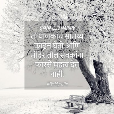 Picture 04 - ईयोब 12:19 MARIRV - तो याजकांचे - Bible Verse Picture
