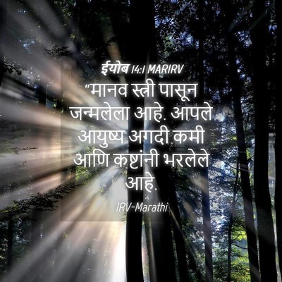 Picture 04 - ईयोब 14:1 MARIRV - “मानव स्त्री - Bible Verse Picture