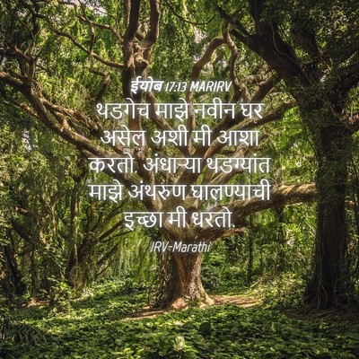 Picture 04 - ईयोब 17:13 MARIRV - थडगेच माझे नवीन घर - Bible Verse Picture