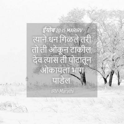 Picture 04 - ईयोब 20:15 MARIRV - त्याने धन गिळले - Bible Verse Picture