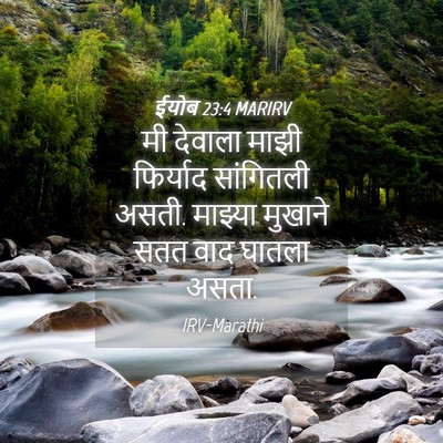 Picture 04 - ईयोब 23:4 MARIRV - मी देवाला माझी - Bible Verse Picture