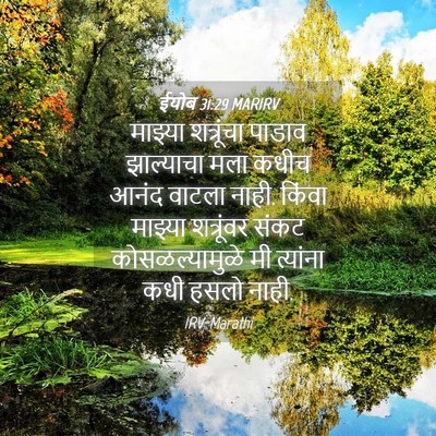 Picture 04 - ईयोब 31:29 MARIRV - माझ्या शत्रूंचा - Bible Verse Picture