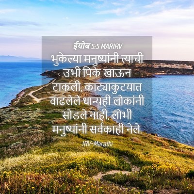 Picture 04 - ईयोब 5:5 MARIRV - भुकेल्या - Bible Verse Picture