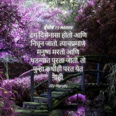 Picture 04 - ईयोब 7:9 MARIRV - ढग दिसेनासा होतो - Bible Verse Picture