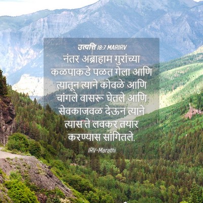 Picture 04 - उत्पत्ति 18:7 MARIRV - नंतर अब्राहाम - Bible Verse Picture