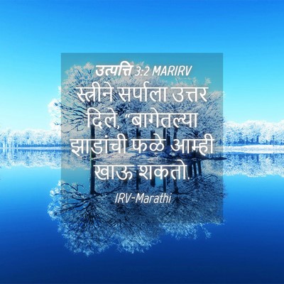 Picture 04 - उत्पत्ति 3:2 MARIRV - स्त्रीने सर्पाला - Bible Verse Picture