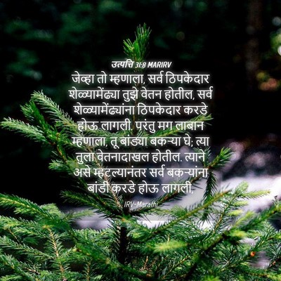 Picture 04 - उत्पत्ति 31:8 MARIRV - जेव्हा तो म्हणाला, - Bible Verse Picture