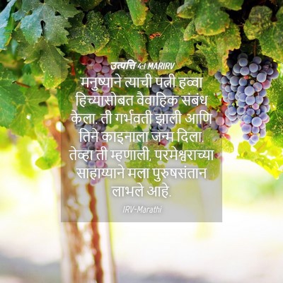 Picture 04 - उत्पत्ति 4:1 MARIRV - मनुष्याने त्याची - Bible Verse Picture