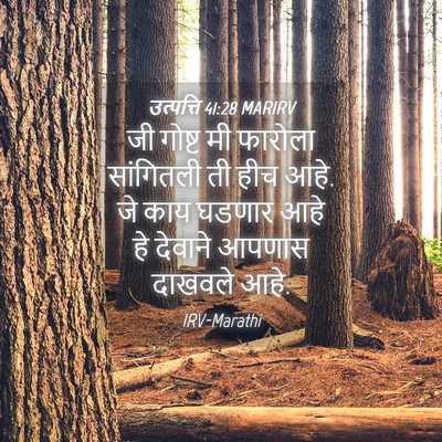 Picture 04 - उत्पत्ति 41:28 MARIRV - जी गोष्ट मी फारोला - Bible Verse Picture