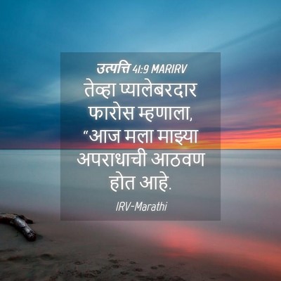 Picture 04 - उत्पत्ति 41:9 MARIRV - तेव्हा - Bible Verse Picture