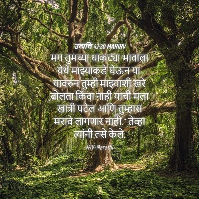 Picture 04 - उत्पत्ति 42:20 MARIRV - मग तुमच्या - Bible Verse Picture