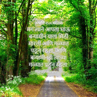 Picture 04 - उत्पत्ति 45:14 MARIRV - मग त्याने आपला भाऊ - Bible Verse Picture