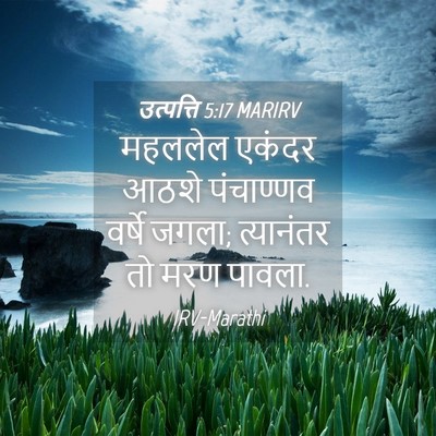 Picture 04 - उत्पत्ति 5:17 MARIRV - महललेल एकंदर आठशे - Bible Verse Picture