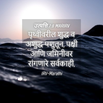 Picture 04 - उत्पत्ति 7:8 MARIRV - पृथ्वीवरील शुद्ध - Bible Verse Picture