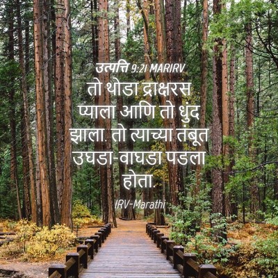 Picture 04 - उत्पत्ति 9:21 MARIRV - तो थोडा द्राक्षरस - Bible Verse Picture