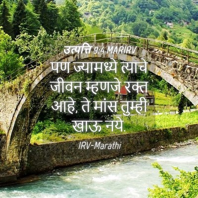 Picture 04 - उत्पत्ति 9:4 MARIRV - पण ज्यामध्ये - Bible Verse Picture
