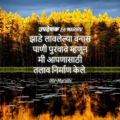 Picture 04 - उपदेशक 2:6 MARIRV - झाडे लावलेल्या - Bible Verse Picture