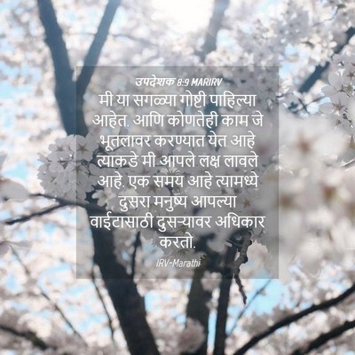Picture 04 - उपदेशक 8:9 MARIRV - मी या सगळ्या - Bible Verse Picture