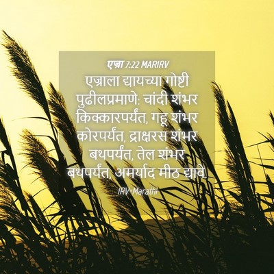 Picture 04 - एज्रा 7:22 MARIRV - एज्राला द्यायच्या - Bible Verse Picture
