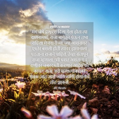 Picture 04 - एस्तेर 7:8 MARIRV - मग जेथे द्राक्षरस - Bible Verse Picture
