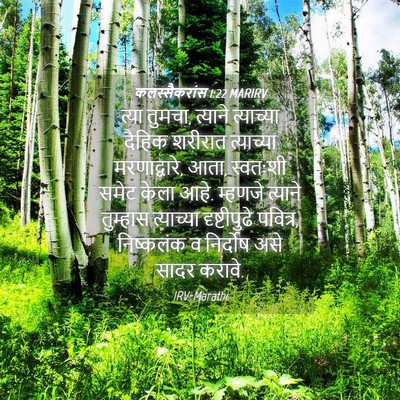 Picture 04 - कलस्सैकरांस 1:22 MARIRV - त्या तुमचा, त्याने - Bible Verse Picture