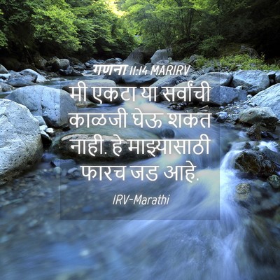 Picture 04 - गणना 11:14 MARIRV - मी एकटा या - Bible Verse Picture