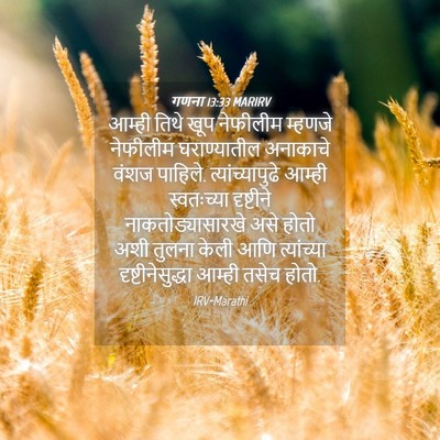 Picture 04 - गणना 13:33 MARIRV - आम्ही तिथे खूप - Bible Verse Picture