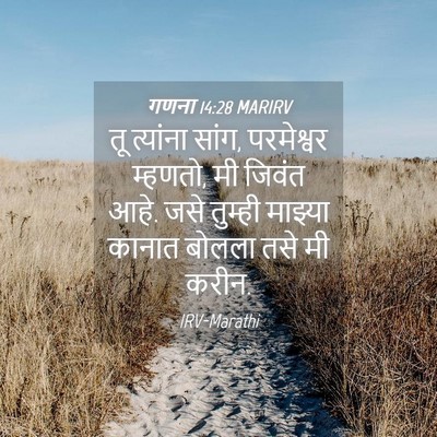 Picture 04 - गणना 14:28 MARIRV - तू त्यांना सांग, - Bible Verse Picture