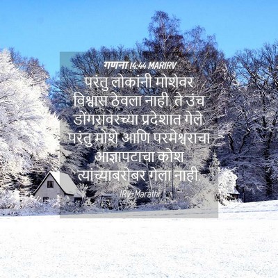 Picture 04 - गणना 14:44 MARIRV - परंतु लोकांनी - Bible Verse Picture