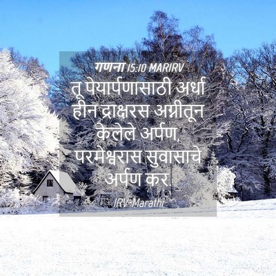 Picture 04 - गणना 15:10 MARIRV - तू पेयार्पणासाठी - Bible Verse Picture