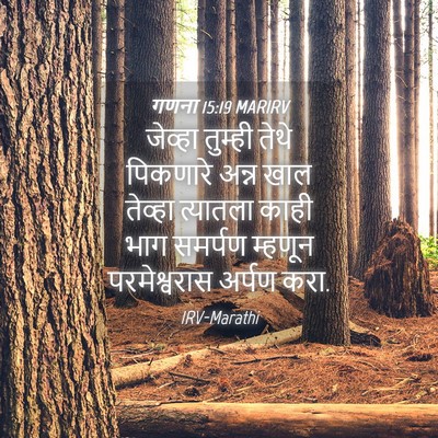 Picture 04 - गणना 15:19 MARIRV - जेव्हा तुम्ही - Bible Verse Picture