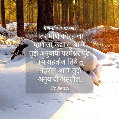 Picture 04 - गणना 16:16 MARIRV - नंतर मोशे कोरहाला - Bible Verse Picture