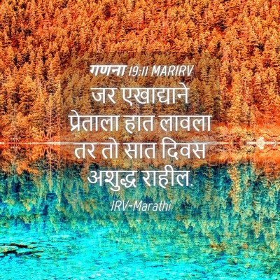 Picture 04 - गणना 19:11 MARIRV - जर एखाद्याने - Bible Verse Picture