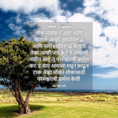 Picture 04 - गणना 21:7 MARIRV - लोक मोशेकडे आले - Bible Verse Picture