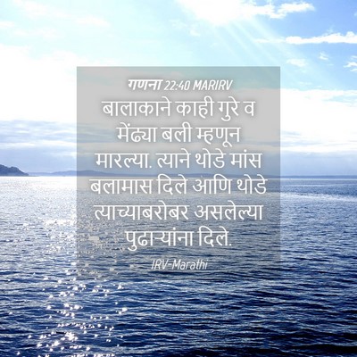 Picture 04 - गणना 22:40 MARIRV - बालाकाने काही - Bible Verse Picture